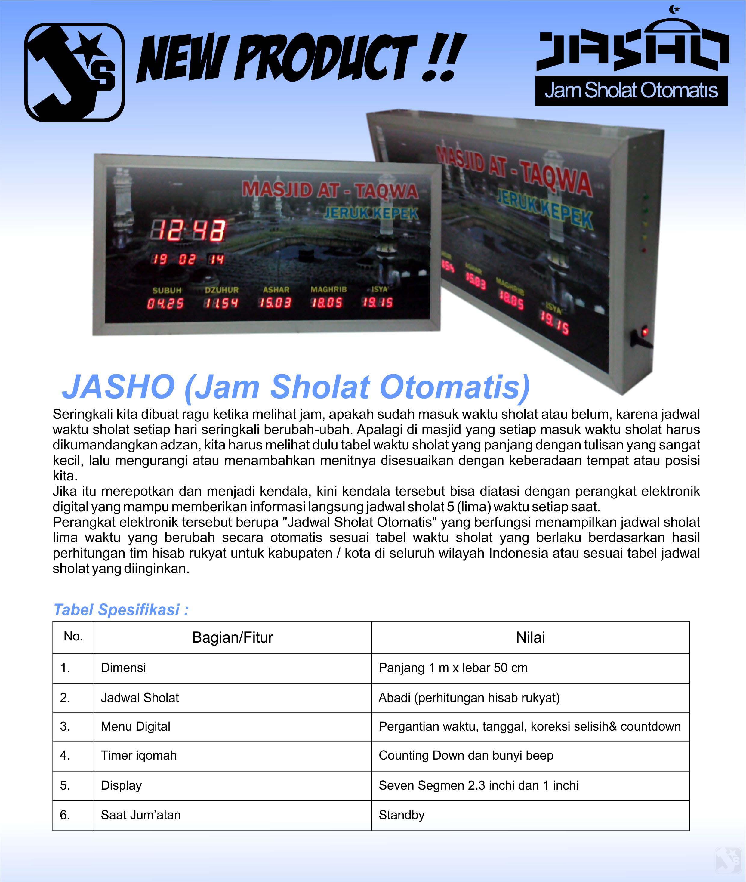 JASHO (Jam Sholat Otomatis) Digital